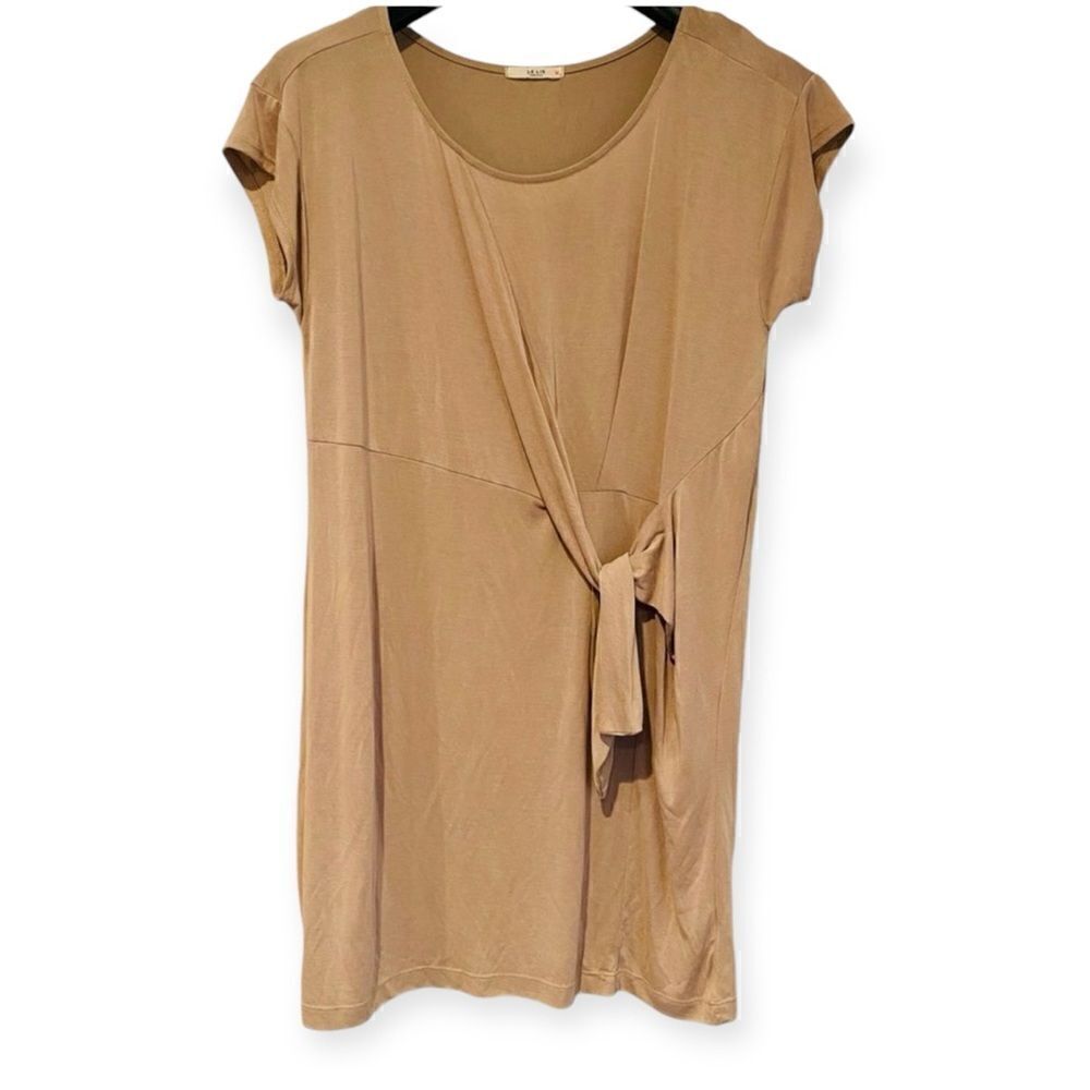 Le Lis Tie Front Short Sleeve Dress Size Large